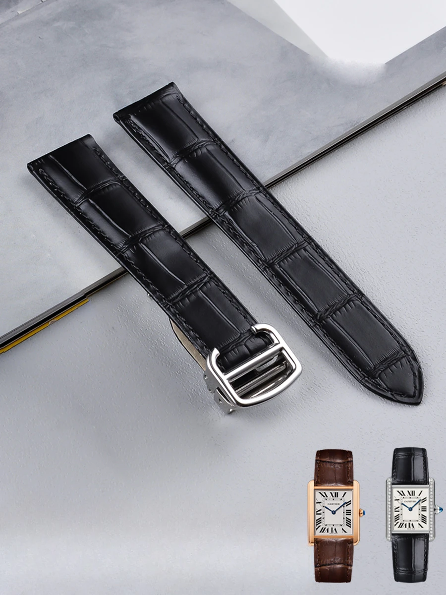 Men'S Accessories London - Voor Cartier Zwartbruine Horlogeband Mannen Vrouwen