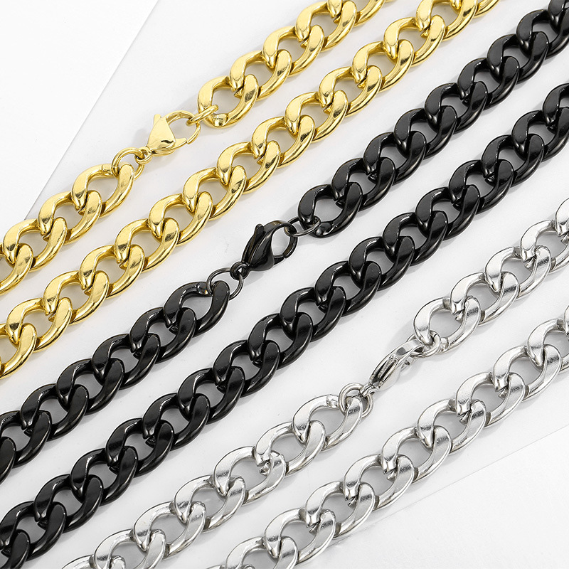 Men Accessories Neck Chain - HNSP 316L roestvrijstalen Cubaanse schakelketting voor