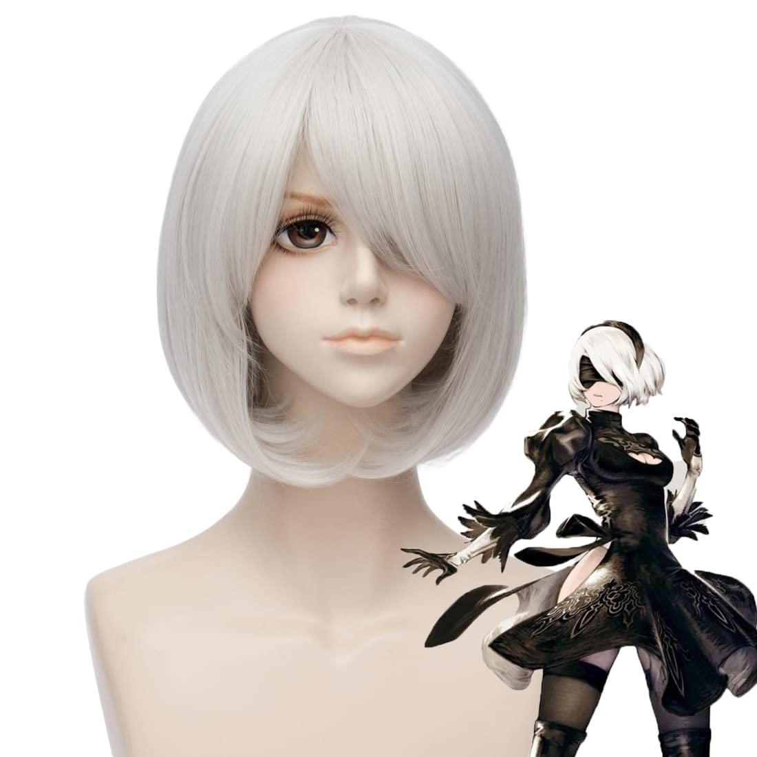 Korte Sliver Cosplay Pruiken v - Men'S Accessories Types recensie en prijs